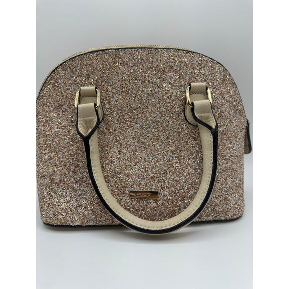 Aldo Sparkly Barland Dome Satchel Champagne - Picture 2 of 5